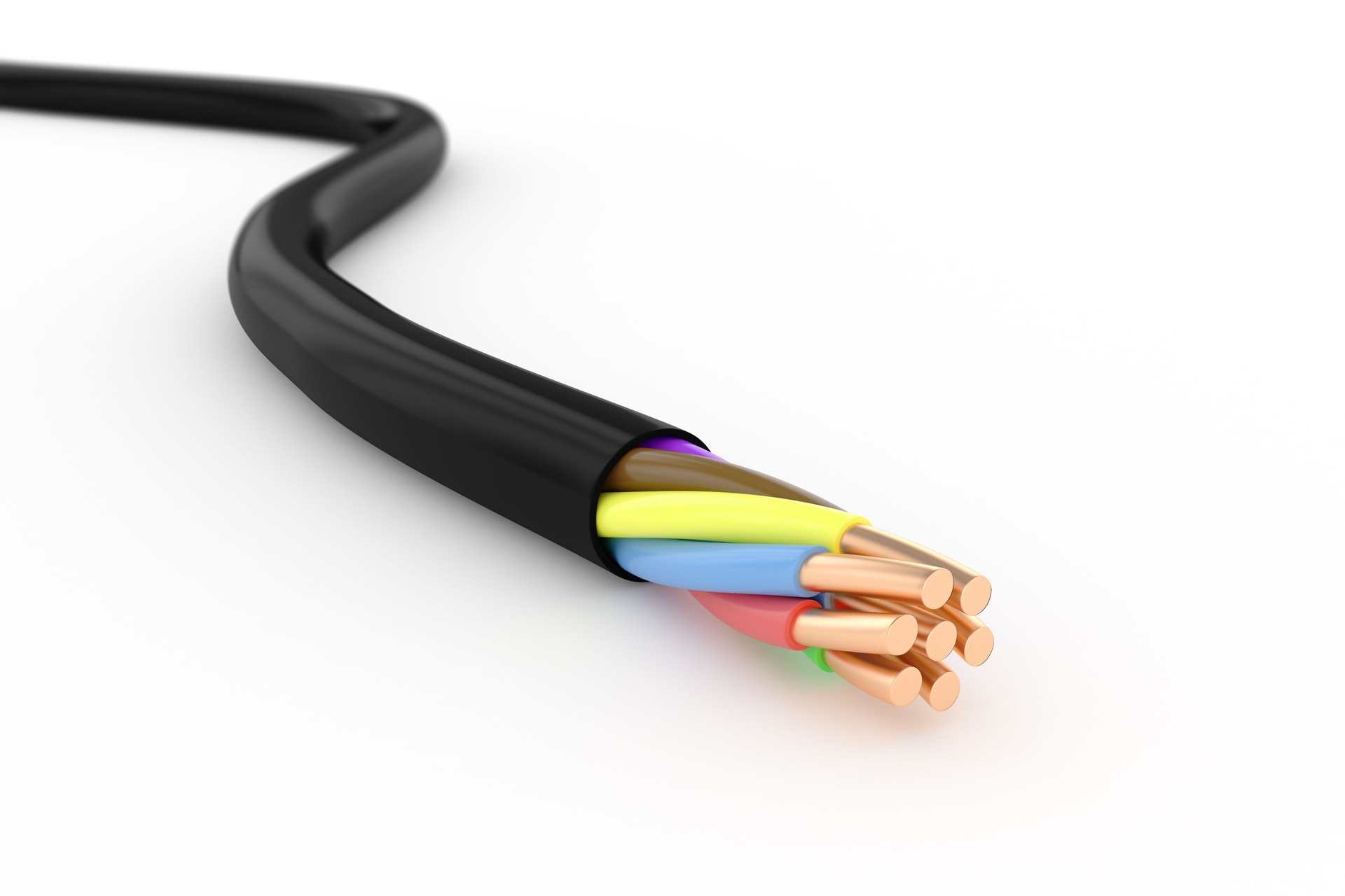 Black electrical cable